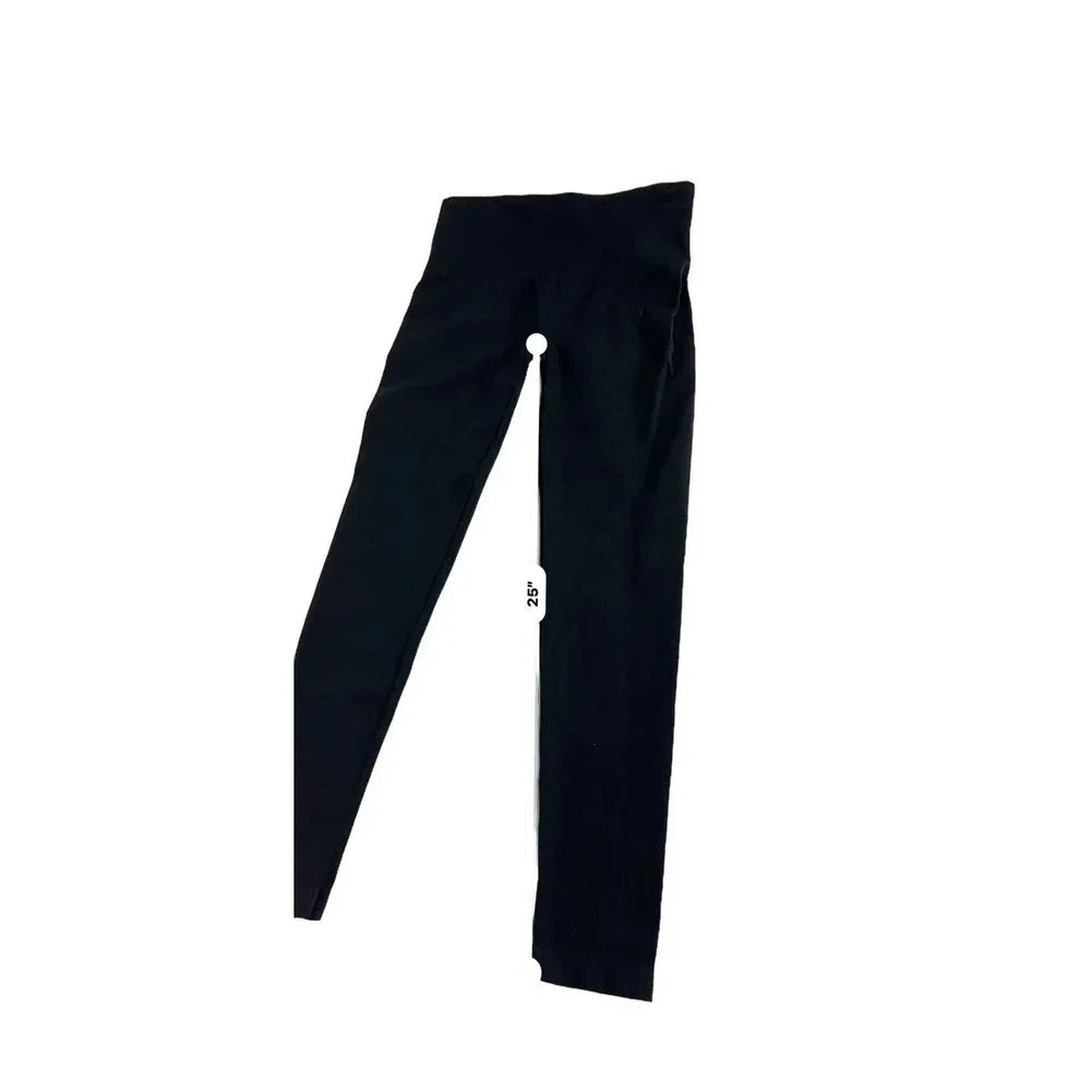 Assets Spanx Women's Black Elastic Waist Mid Rise Legging Size Large